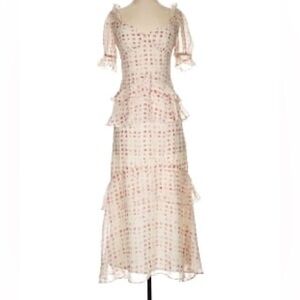 NWT En Saison Tiered Ruffle Puff Sleeve Dress